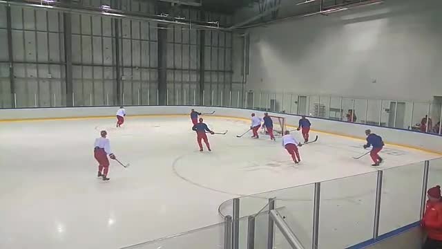 Тренировка сборной России перед полуфиналом с Чехией
