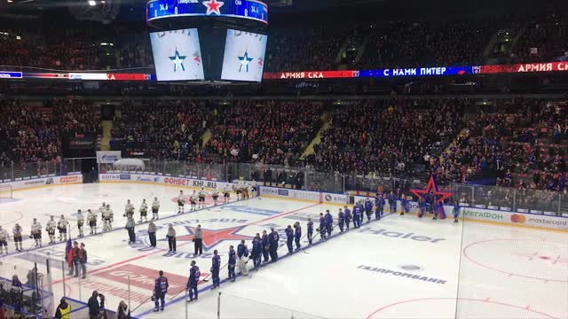 СКА поздравил хоккеистов с олимпийским золотом
