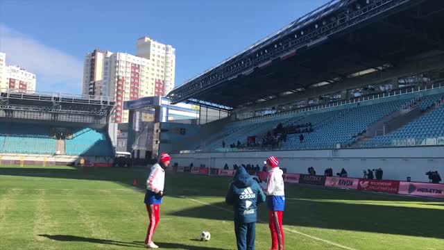 Тренировка сборной России в Химках