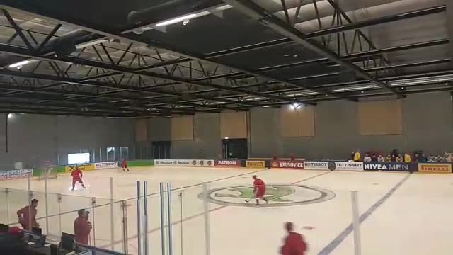 Тренировка сборной России по хоккею в Копенгагене