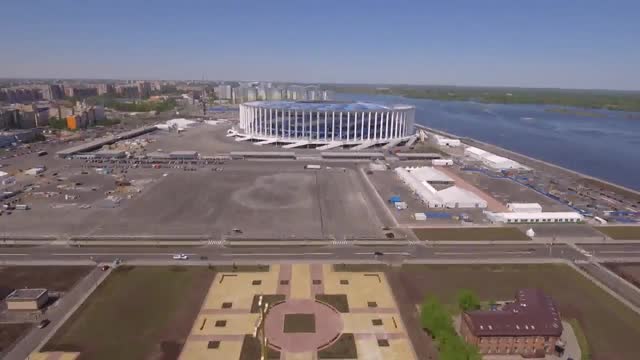 Обзор стадиона «Нижний Новгород» при помощи дрона