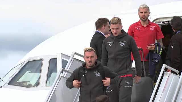 Футболисты сборной Швейцарии прибыли в Россию