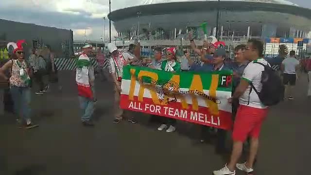 Атмосфера перед матчем Марокко — Иран