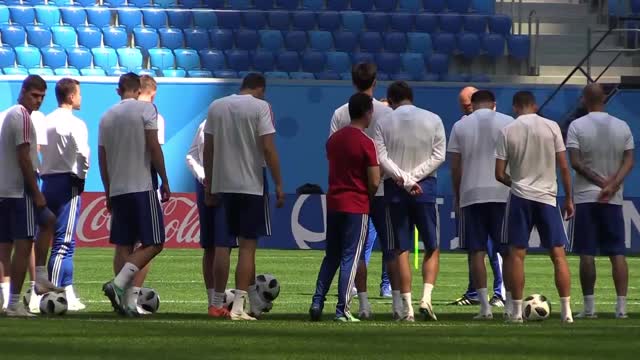 Подготовка сборной России к игре против Египта