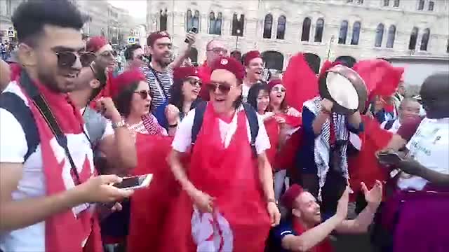Болельщики сборной Туниса на Красной Площади