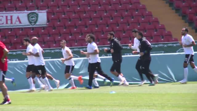 Тренировка сборной Египта перед матчем с Саудовской Аравией