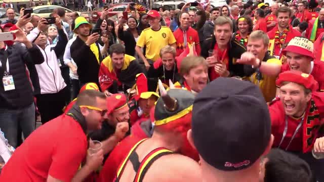Бельгийцы «зажигают» перед матчем