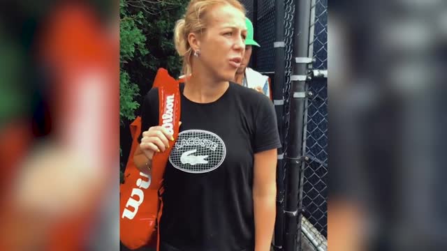 Шуточный ролик Анастасии Павлюченковой на US Open