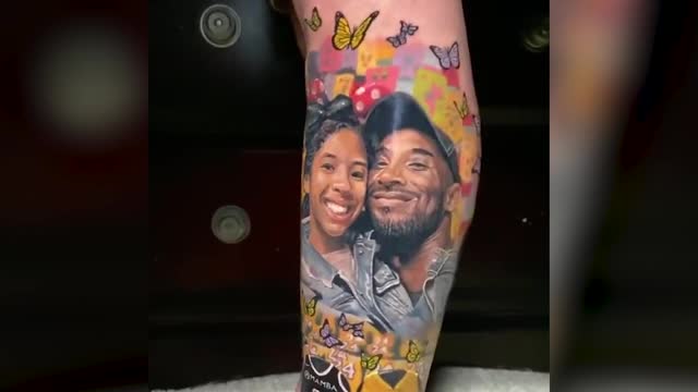 Невероятная татуировка в память о Брайанте и его дочери ДжиДжи