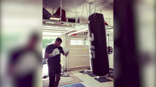 Тренировка бойца UFC Майкла Биспинга