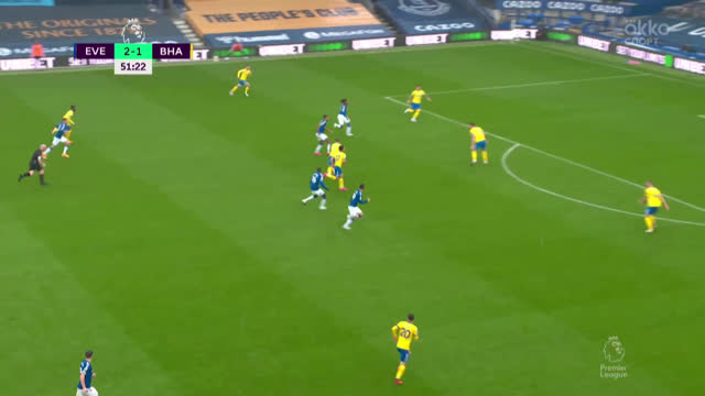 3:1. Хамес Родригес («Эвертон») забивает свой второй гол в АПЛ