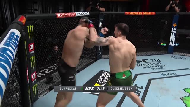 Олексейчук раздельным решением победил Букаускаса на турнире UFC