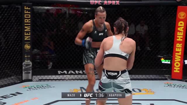 Мария Агапова победила Сабину Мазо на UFC Вегас 39