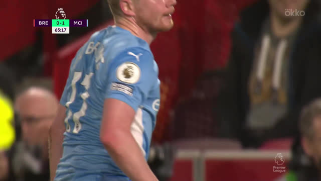 Де Брёйне («Манчестер Сити») попадает в штангу дальним ударом