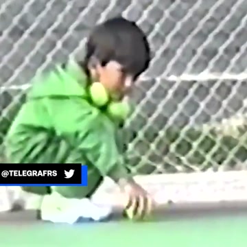 Первый теннисный урок 4-летнего Новака Джоковича