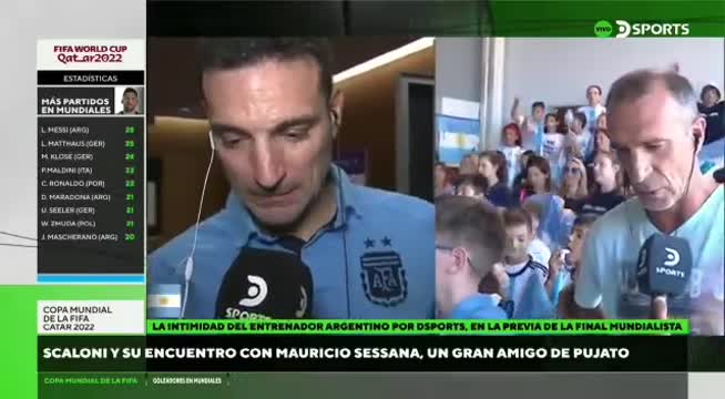Дети из школы, в которой учился Скалони, поддерживают Аргентину