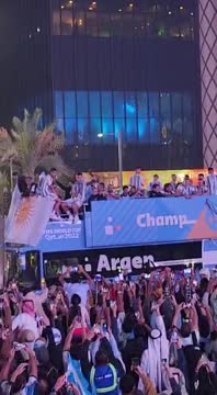 Чемпионский парад сборной Аргентины в Лусаиле