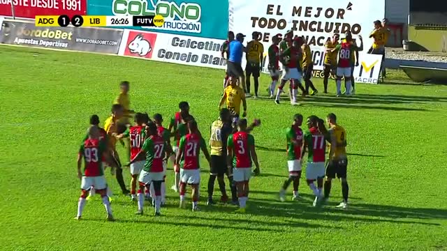 Массовая драка футболистов на матче в Коста-Рике
