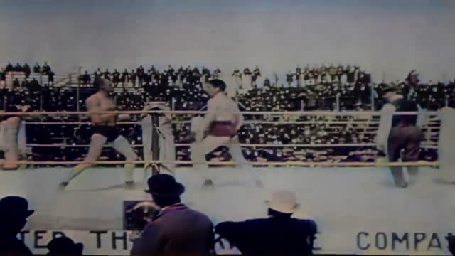 Первый боксёрский бой в истории, записанный на киноплёнку