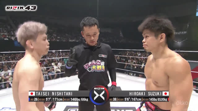 Rizin FF 43. Сузуки vs Нишитани