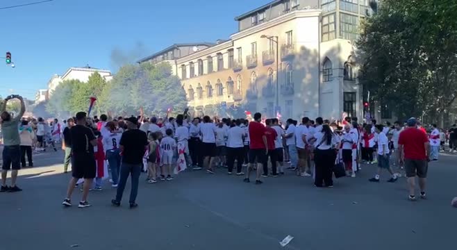 Фанаты сборной Грузии в Тбилиси