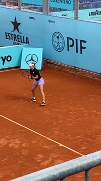 Тренировка Анны Калинской перед стартом в Мадриде