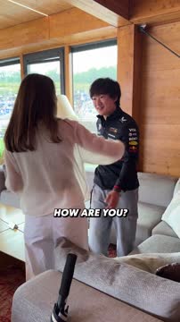 Мама Пиастри встретилась с Цунодой на Гран-при Бельгии