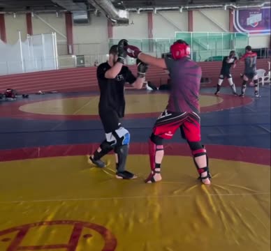 Махачев отправил в нокдаун спарринг-партнёра