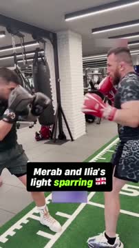 Мераб Двалишвили провёл спарринг с Илией Топурией