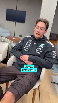 Расселл получил травму ноги, ударившись о болид