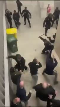 Полиция задерживает фанатов «Осасуны» с использованием дубинок