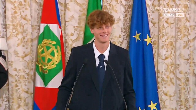 Синнер не смог сдержать смех, выступая перед президентом Италии