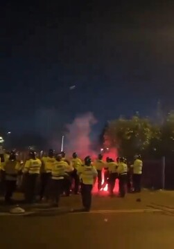 Столкновение фанатов «Легии» с полицией Бирмингема