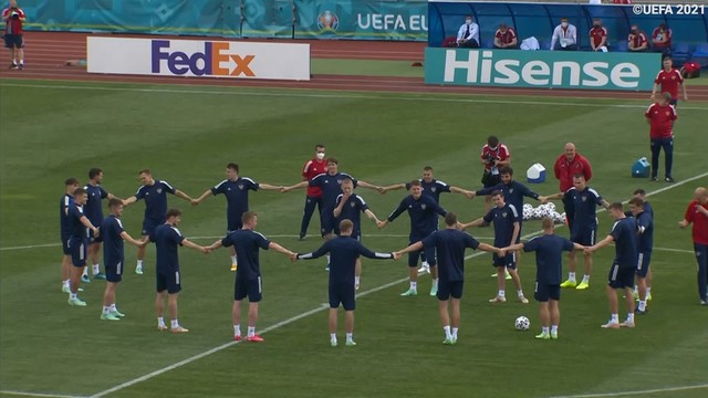 Тренировка сборной России перед первым матчем на Евро-2020