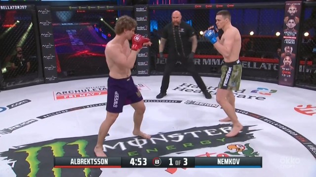 Виктор Немков проиграл в дебютном бою в Bellator