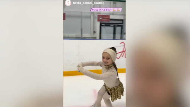 Навка показала видео тренировки 6-летней дочери