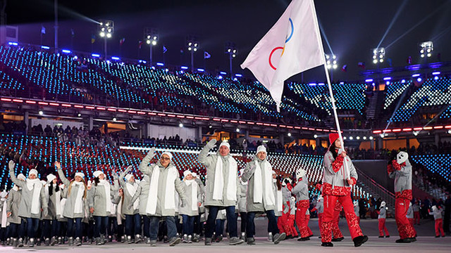 Как трибуны встретили россиян на открытии Олимпиады