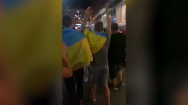 Реакция болельщиков сборной Украины во время матча со Швецией