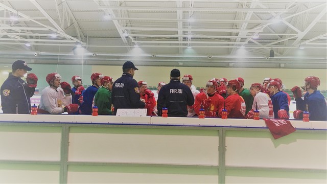 Тренеровка молодёжной сборной России перед ЧМ в Баффало