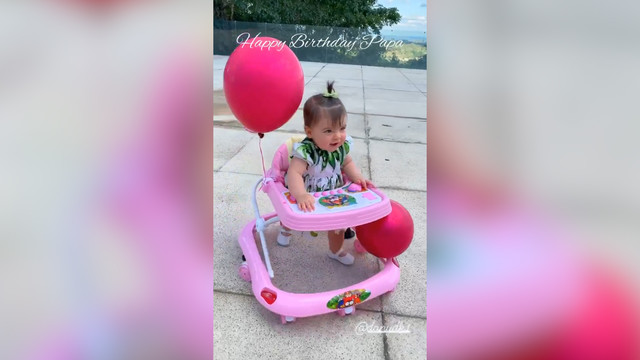 Келли Пике поздравила Квята с днём рождения видео с дочерью