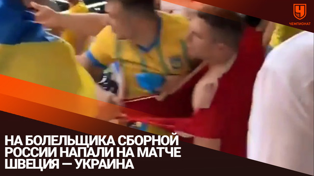 На болельщика сборной России напали на матче Швеция — Украина