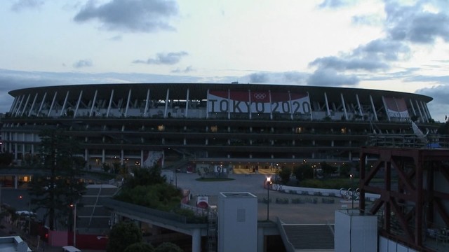Как выглядит рассвет над олимпийским стадионом в Токио