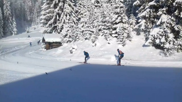 Сервисёры  проводят откатку лыж