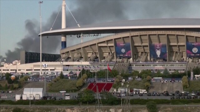 Рядом со стадионом финала Лиги чемпионов произошёл пожар
