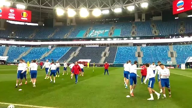 Открытая тренировка сборной России перед матчем с Бельгией